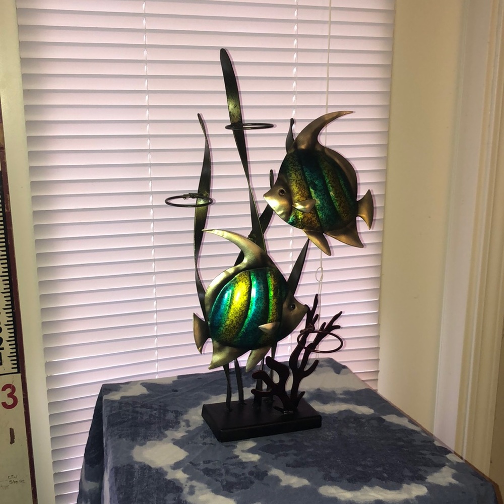 Beautiful Fish & Seaweed Candle Holder